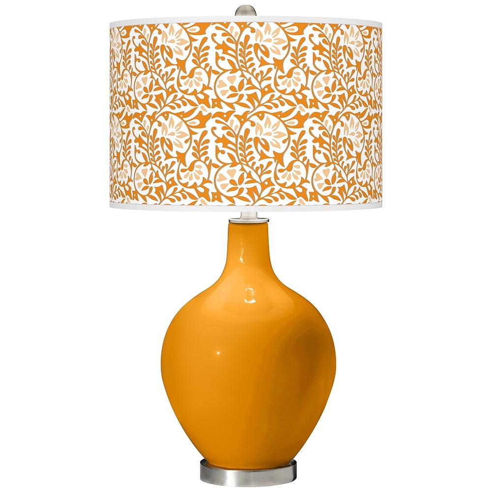 Color Plus Ovo 28 1/2" Gardenia Shade Carnival Orange Table Lamp - Image 0