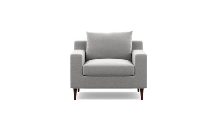 Sloan Accent Chair with Grey Ash Fabric and Oiled Walnut legs - Image 0