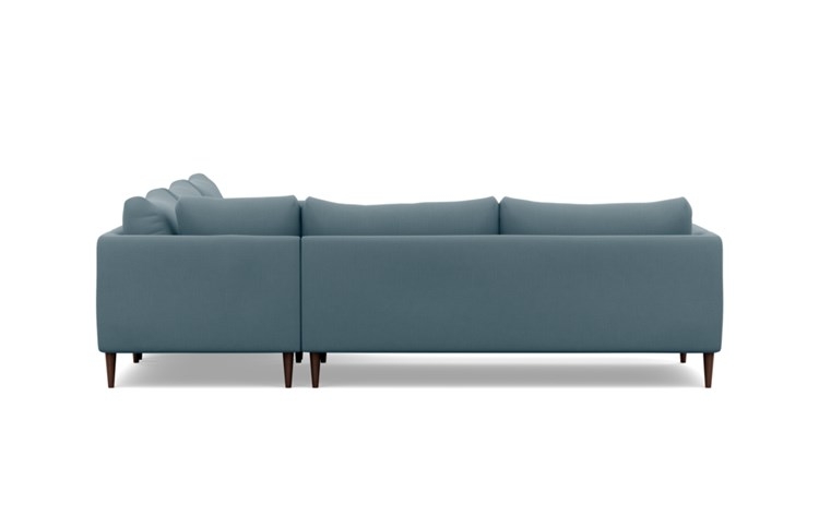 Owens Corner Sectional with Slate Fabric and Oiled Walnut legs - Image 2