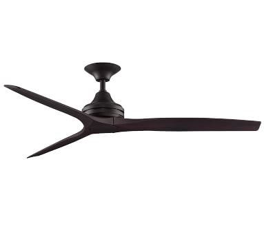 60" Spitfire Indoor/Outdoor Ceiling Fan, Dark Bronze Motor with Natural Blades - Image 3