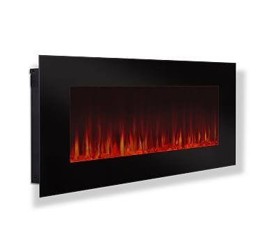 Dina Electric Wall Fireplace, Black - Image 0