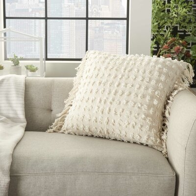 Tribble Textured Cotton Throw Pillow - Image 0