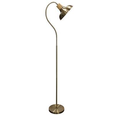 Guccione Steel and Wood 64.5" Arched Floor Lamp - Image 0