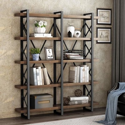 Hessler Solid Wood Wide Open Etagere Bookcase - Image 0