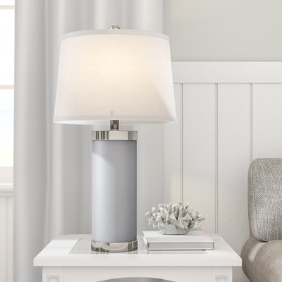 Eurich Leather Column 26" Table Lamp Set - Image 0