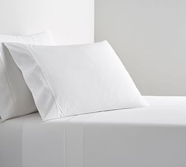 Pearl Organic Percale Sheet Set, Queen, White - Image 0