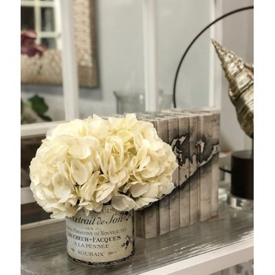 Hydrangea Floral Arrangement in a French Label Pot - Image 0
