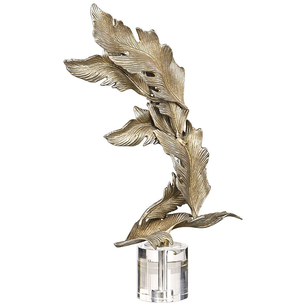 Uttermost Fall Leaves 26 1/2"H Champagne Silver Sculpture - Style # 64M98 - Image 0