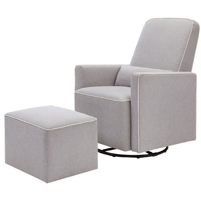 Olive Swivel Glider and Ottoman - Image 0