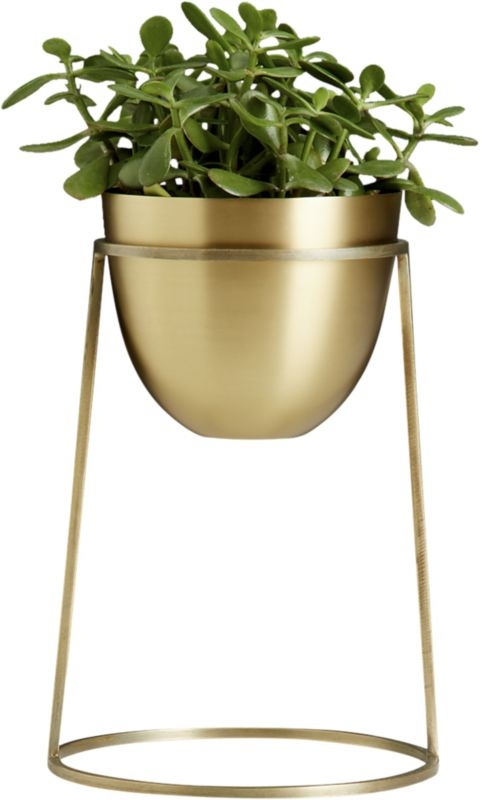 Milo Brass Planter On Stand Small - Image 7