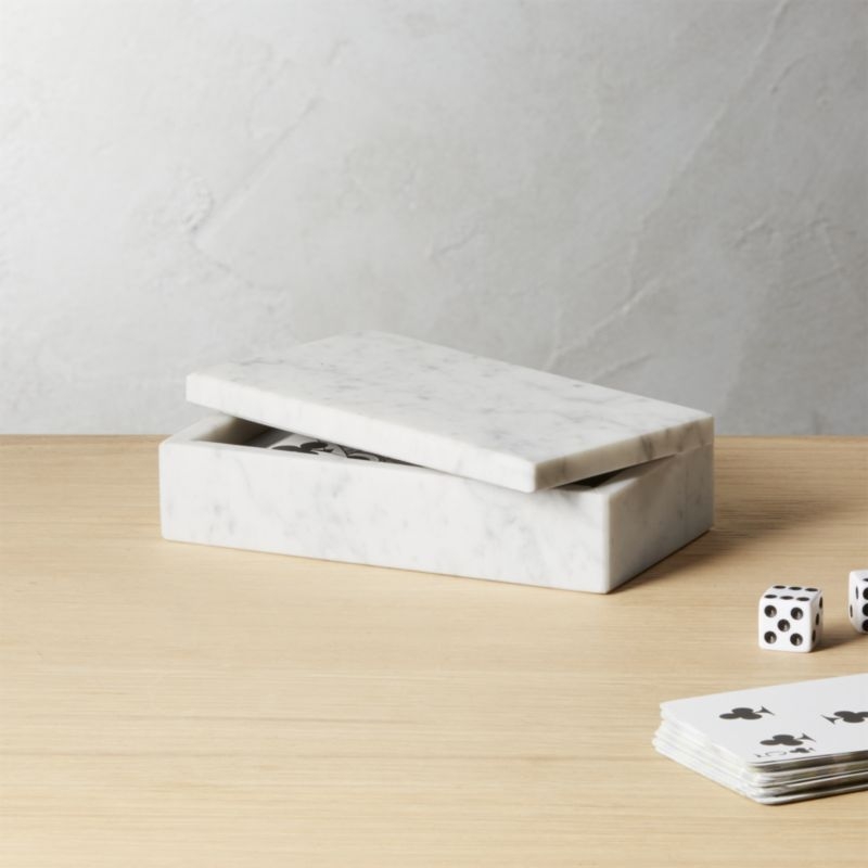 Small White Marble Box - Image 2
