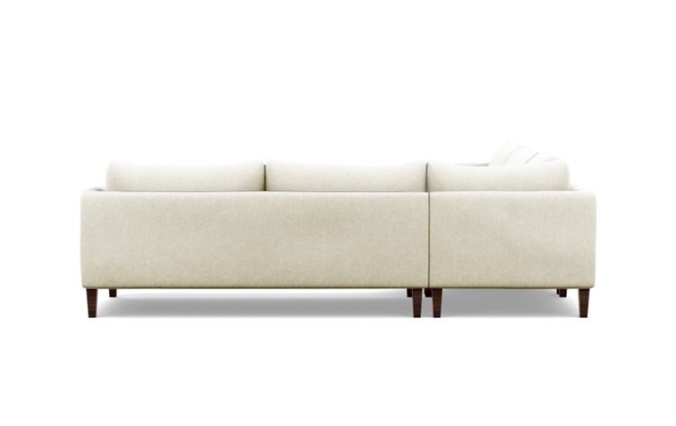 Owens Corner Sectional with White Vanilla Fabric and Oiled Walnut legs - Image 3