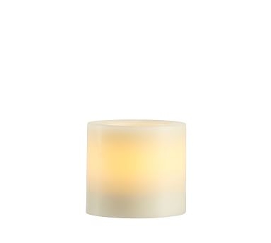 Flameless Wax Candle, Ivory - 3 x 3.'' - Image 0