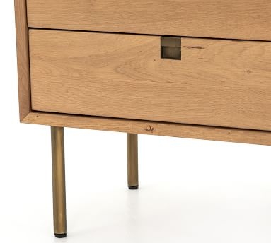 Archdale 24" Nightstand, Natural Oak/Satin Brass - Image 5