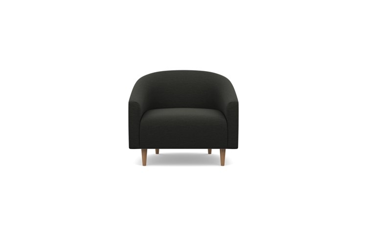 Tegan Accent Chair with Black Storm Fabric and Natural Oak legs - Image 0