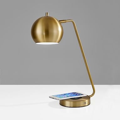 Abraham Charge Task Lamp, Brass - Image 0