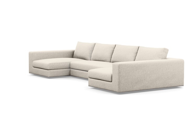 Walters U-Sectional with Wheat Fabric, and Bench Cushion - Image 4