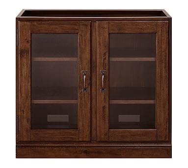 Printer's 32" Glass Door Cabinet without Top, Tuscan Chestnut - Image 0