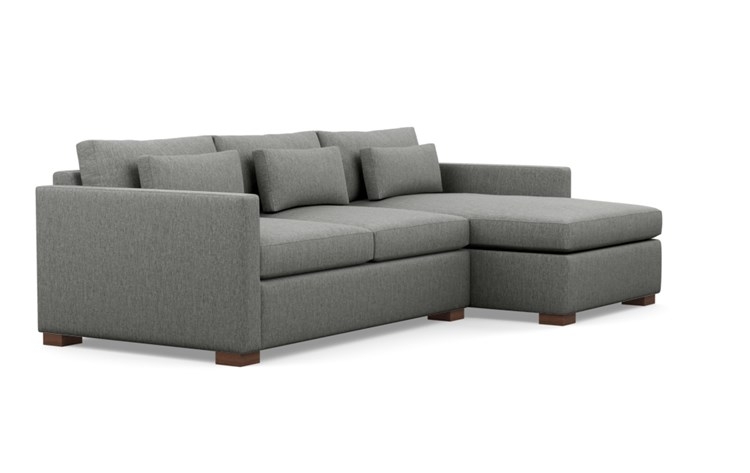 Charly Sectionals with Plow Fabric and Oiled Walnut legs - Image 1