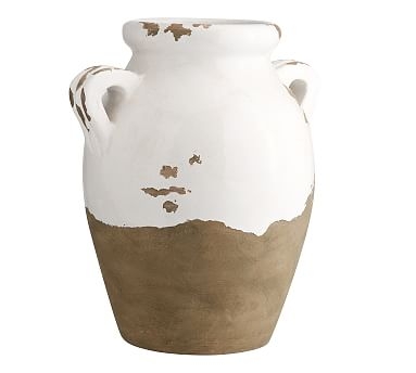 Tuscan Terra Cotta Vase, Large Double-Handled Urn - Image 0