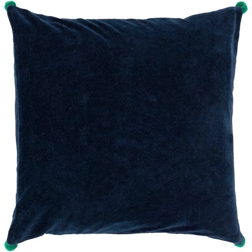Velvet Poms Throw Pillow, 18" x 18", pillow cover only - Image 2