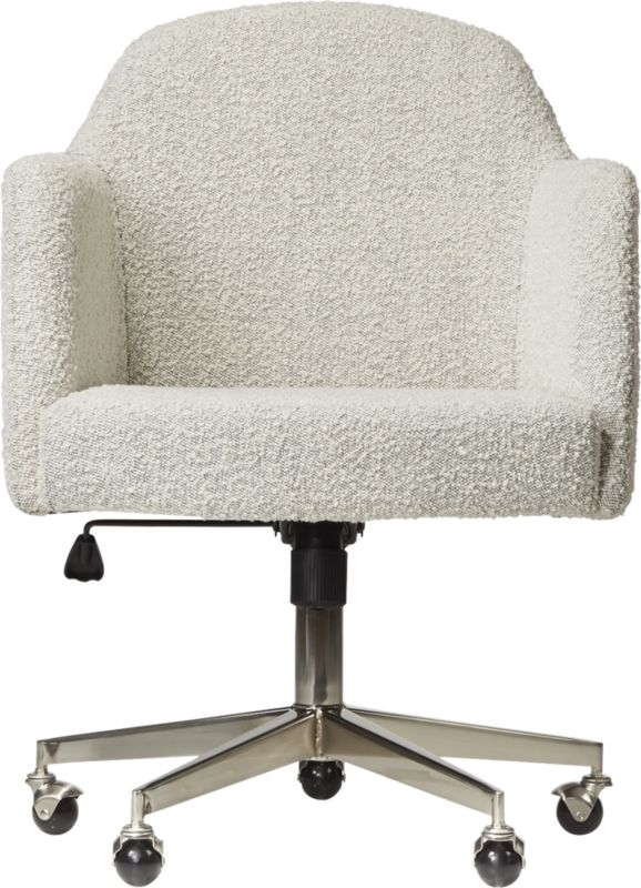Miles Grey Boucle Office Chair - Image 2
