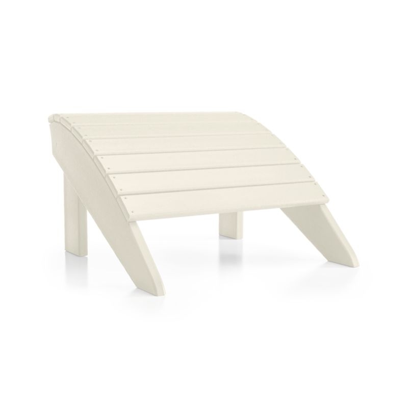 Vista II White Outdoor Adirondack Chair Ottoman by POLYWOOD® - Image 1