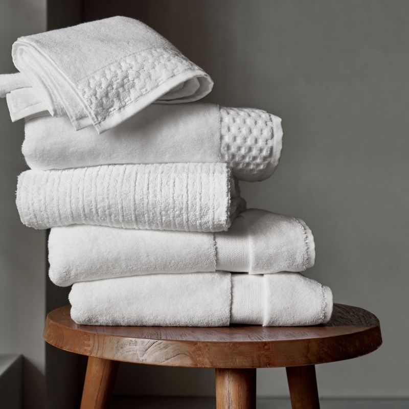 Organic Turkish Cotton White Hand Towel - Image 3
