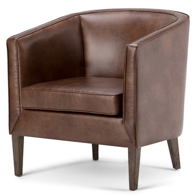 Mitchum Bonded Leather Barrel Chair - Image 0