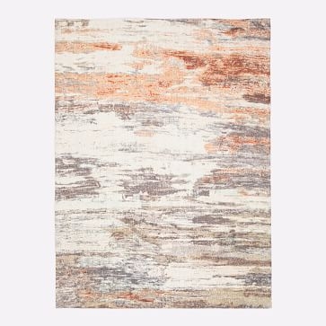 Abstract Sea Rug, Platinum/Copper, 8'x10' - Image 2