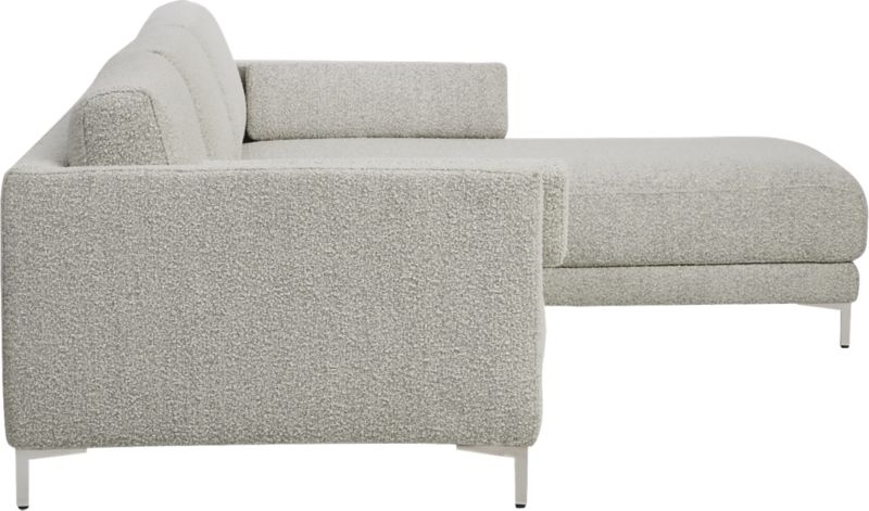 District 2-Piece Grey Sectional Sofa - Image 2