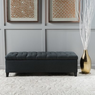 Amalfi Upholstered Flip top Storage Bench - Image 0