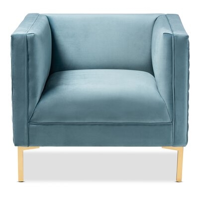 Whiteman Glam and Luxe Velvet Fabric Upholstered Armchair - Image 0