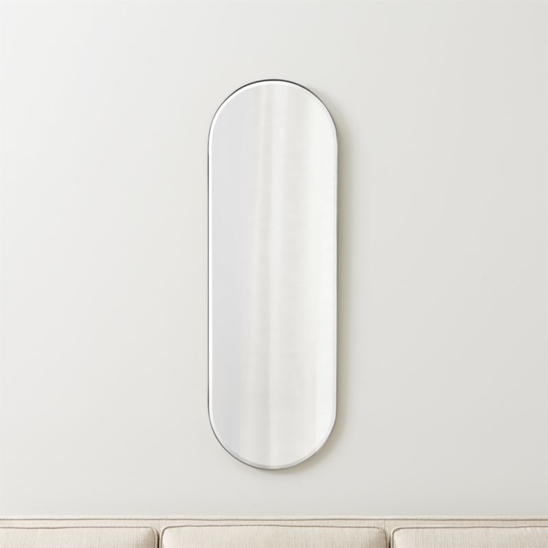 Edge Silver Capsule Wall Mirror - Image 3