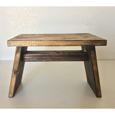 Primitive Wooden Riser End Table - Image 0