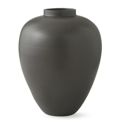 Matte Black Ceramic Vase, Large - Image 0