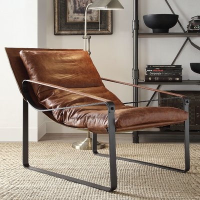 Kassy Top Grain Leather Lounge Chair - Image 0