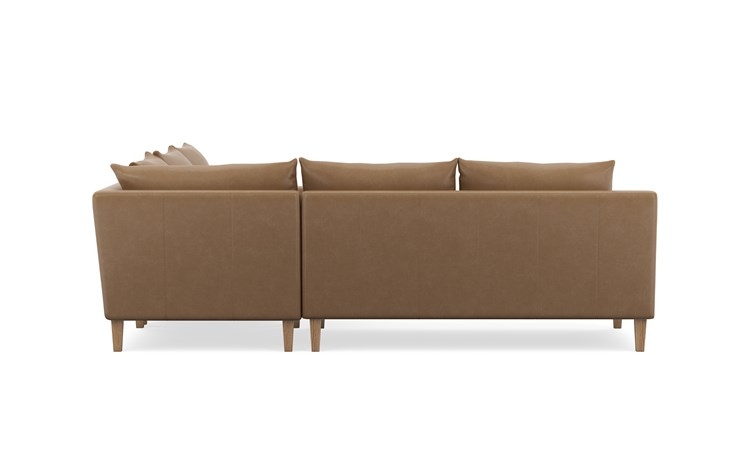 Sloan Leather Corner Sectional with Palomino and Natural Oak legs - Image 3