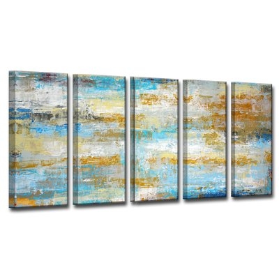 Ocean Treasure 5 Piece Painting Print on Wrapped Canvas Set - Image 0