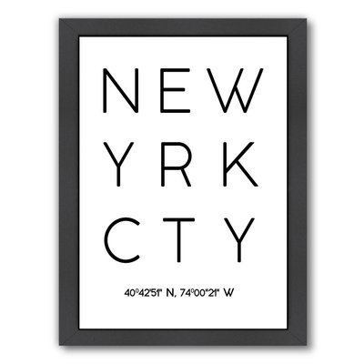 New York City Framed Textual Art - Image 0