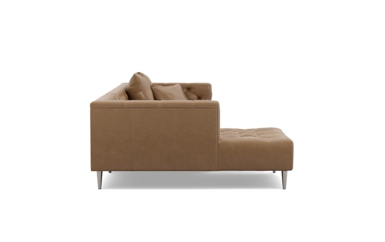 Ms. Chesterfield Leather Sectional Sofa with Left Chaise by Apartment Therapy - Image 2