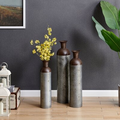 Eng Galvanized 3 Piece Floor Vase Set - Image 1