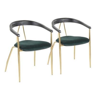 Edenfield Upholstered Slat Back Arm Chair (Set of 2) - Image 0