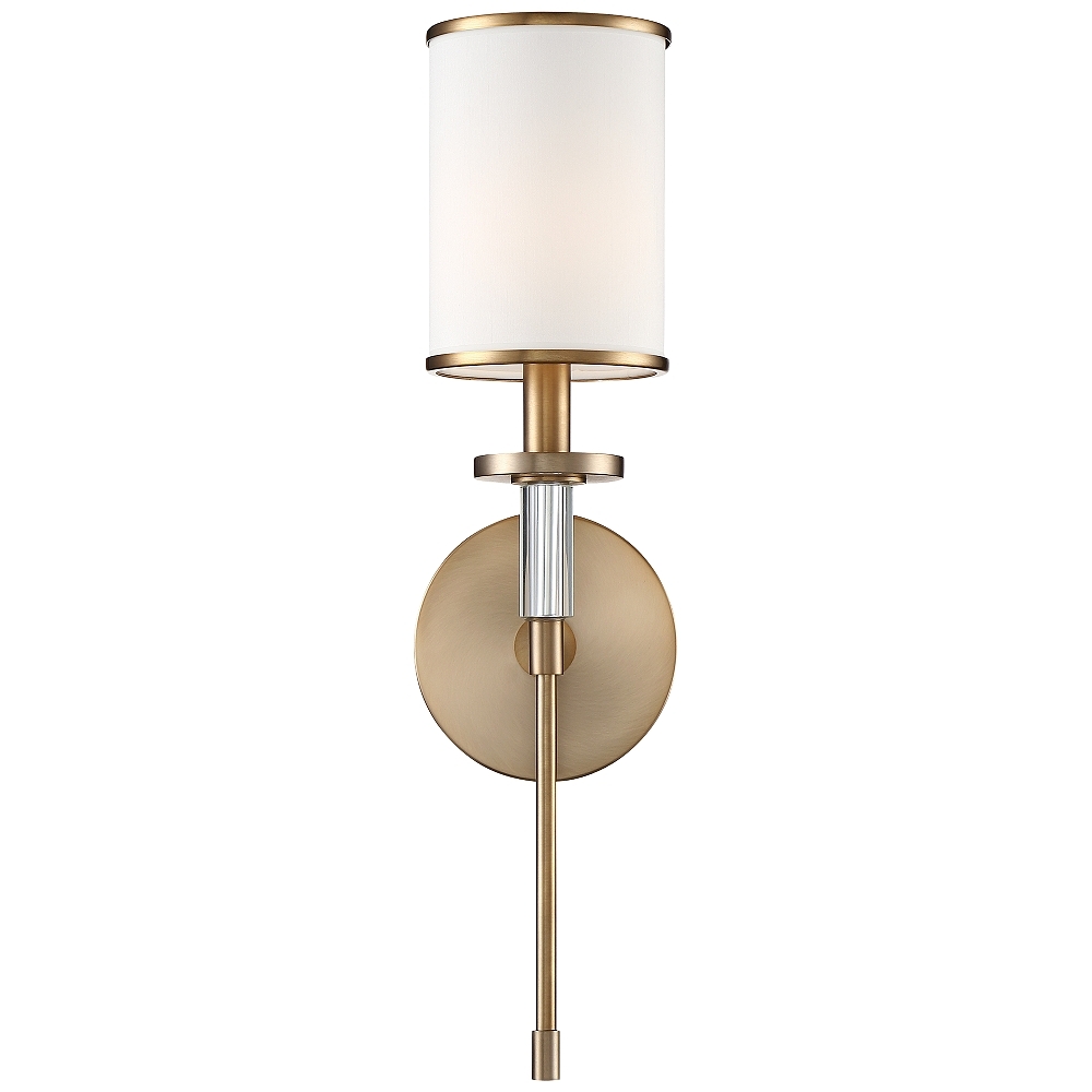 Crystorama Hatfield 18 1/2" High Aged Brass Wall Sconce - Style # 72Y92 - Image 0