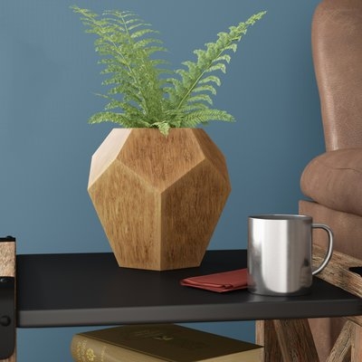 Short Wood Table Vase - Image 0