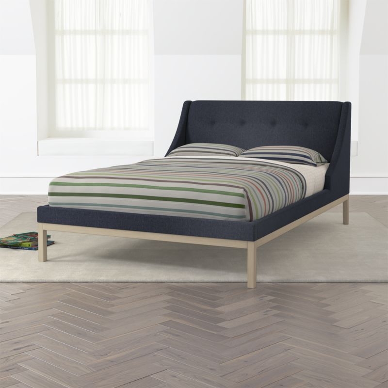 Gallery Navy Twin Wing Bed - Image 1