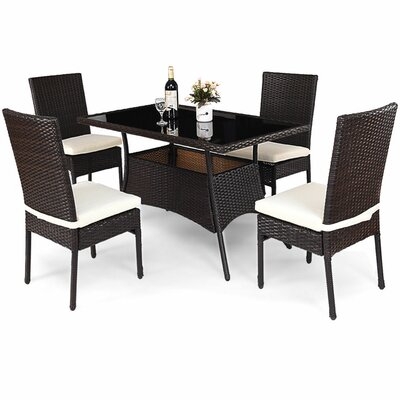 Leedom 5 Piece Dining Set with Cushions - Image 0