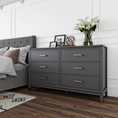 Westerleigh 6 Drawer Dresser Gray - CosmoLiving by Cosmo - Image 4