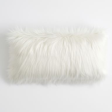 Furrific Lumbar Pillow Cover + Insert, 12"x24", Himalayan Ivory - Image 5