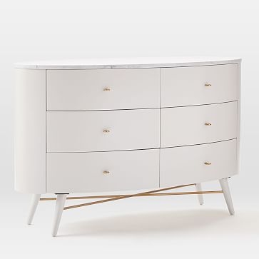 Penelope 6-Drawer Dresser, Oyster w/ Marble Top - Image 4